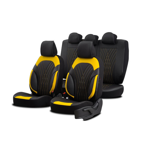 Eco leather seat - covers, black